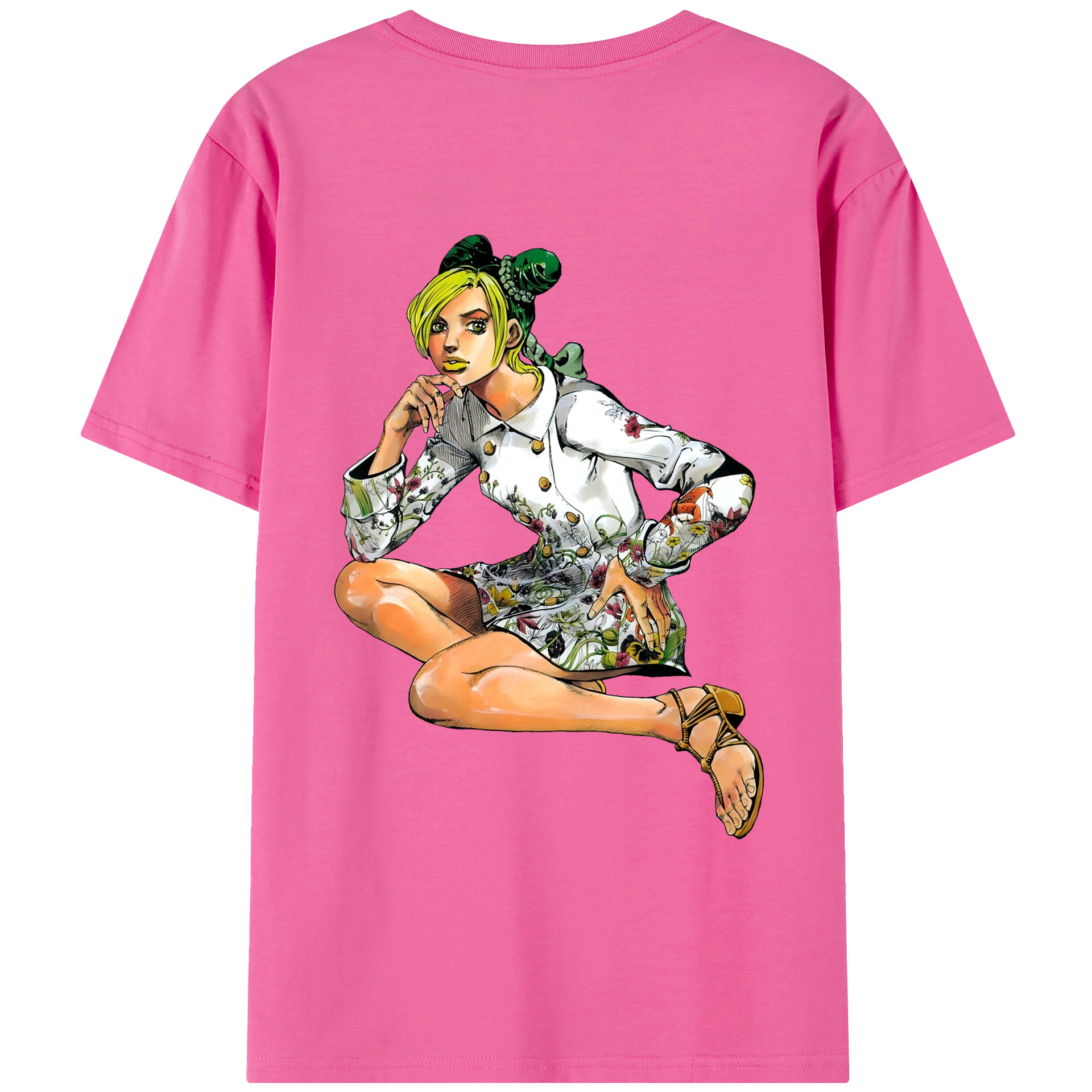 （画像用） "ジョジョの奇妙な冒険 くうじょう ジョリーン JoJo's Bizarre Adventure Jolyne Cujoh " レディース半袖Tシャツ(バックプリント)
